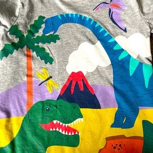 Mini Boden Kids' Tropical Dinosaur Scene
